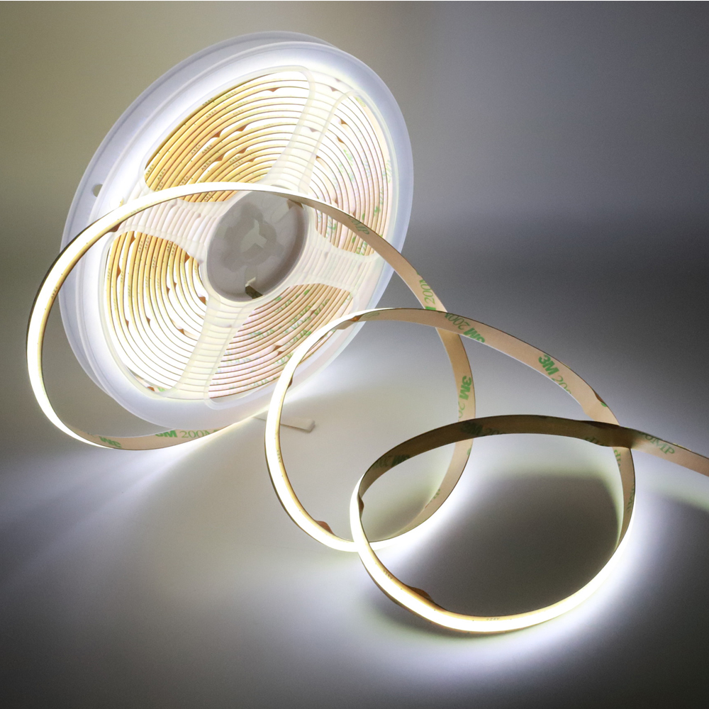 Cut Freely COB LED Strip Light 24V 720 LEDs/m Super Bright Flexible Tape 8MM PCB High Density Linear 